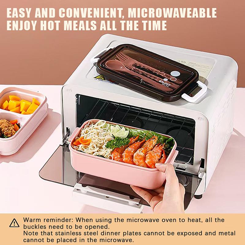 Japanese Style Double Layer Lunch Box Leak Proof Sealed Reusable Bento Box for Picnic Travel Office School