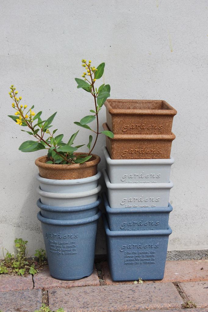 Yawata Kasei Hable Eco Pot Square BK 120 214977 Black