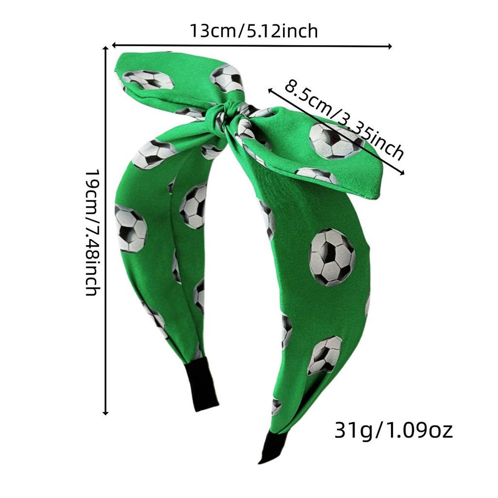 US-Canada-Mexico World Cup Football Bow Knot Headband - Sports & Daily Hair Accessory