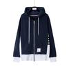 Unisex Zipper Hoodie - Autumn Collection with Four-Stripes, Color Block & Side Stripes Design