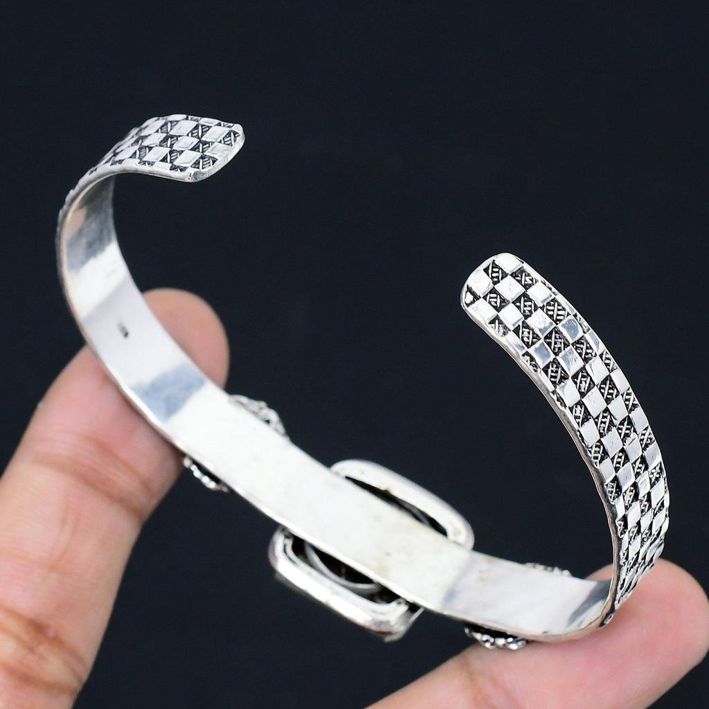 Tochtertag Angebot Eisen Tigerauge Stein 925 Silber Schwester Handwerker Elegant Armreif