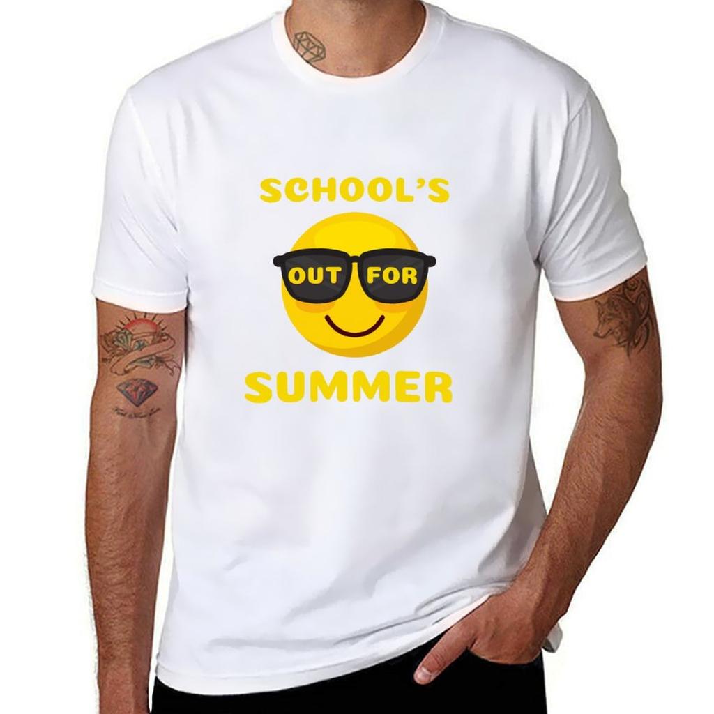 Schools Out For Summer TShirt Functional Casual Short Sleeve Tee