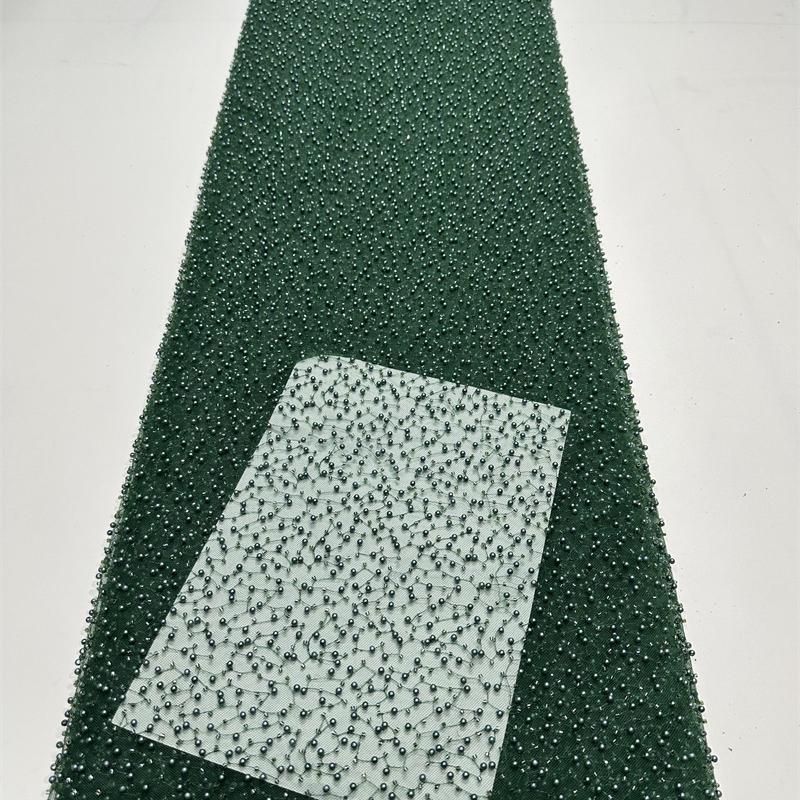 1yard Sequin Embroidery Fabric for Wedding Dress DIY Sewing Elegant Embroidered Beaded Lace Fabric Glitter Evening Dress Cloth