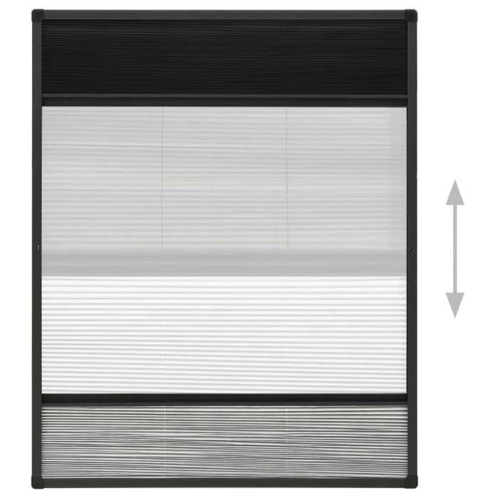 Moustiquaire - Maison Exclusive Moustiquaire plissée - Fenêtre de toit 60x80 cm - Cadre aluminium - Auvent PET