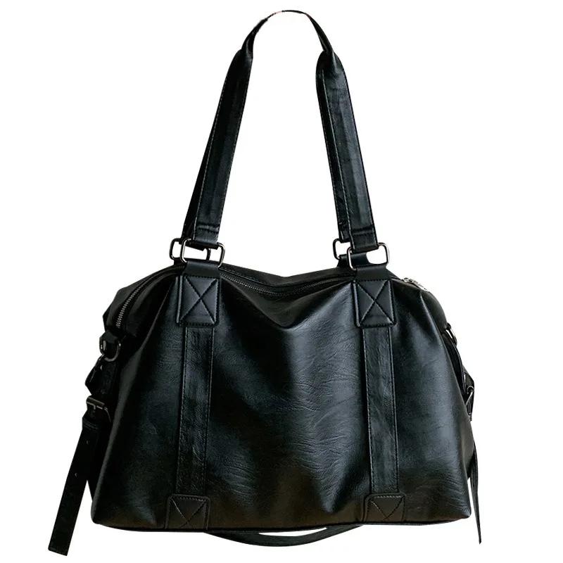 Fashion Tote Bag Leather Women Bag Simplicity Handbag Solid Vintage Shoulder Messenger Bag