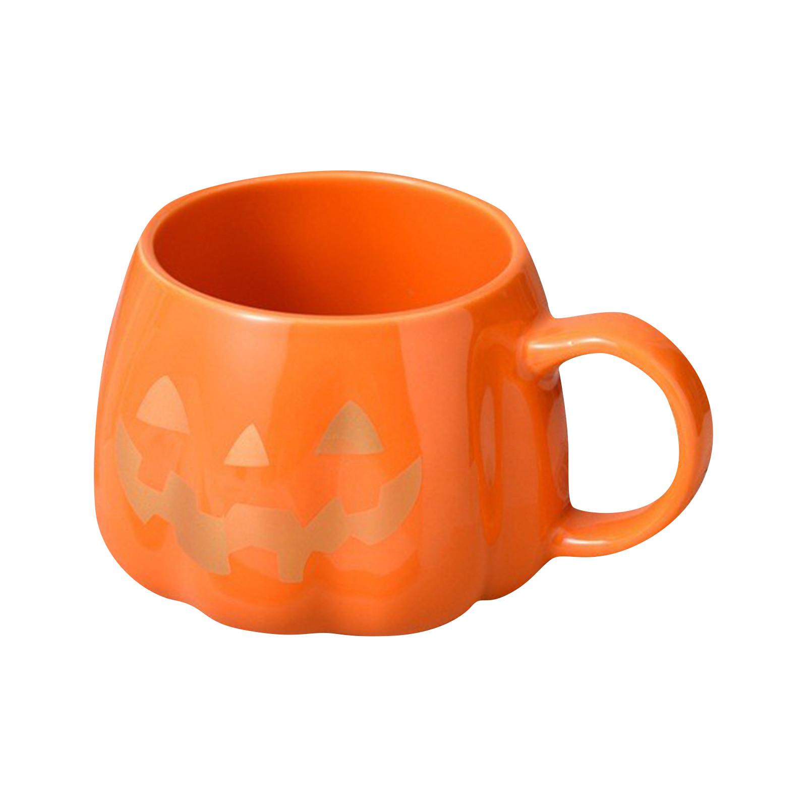 

Креативная милая кружка Cushaw на Хэллоуин, расписанная вручную, подходит для украшения сцены вечеринки на Хэллоуин One Size