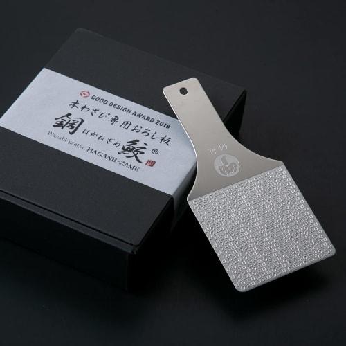 Regular Steel Shark Grater for Wasabi, Ginger, and Garlic [2018 Good Design Award Winner, 2020 Omotenashi Selection Gold Award Winner]