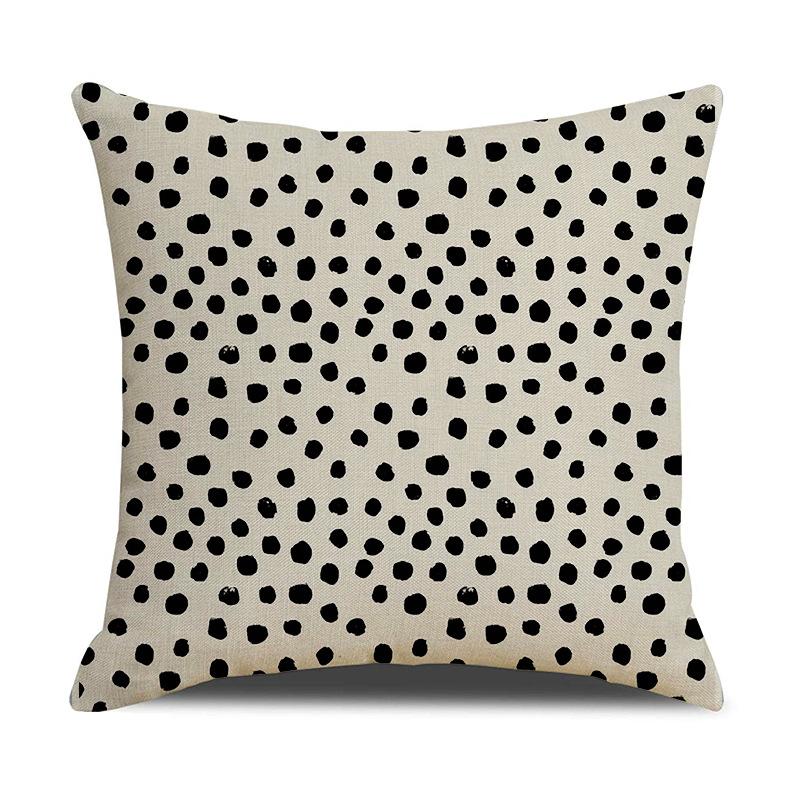 New Black and White Letter Pillowcase Office Sofa Living Room Decoration Linen Cushion