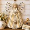 Layered Wings Fabric Angel Craft Kit Buttons Angel Material Kit Fabric Angel Hanging  for Adults