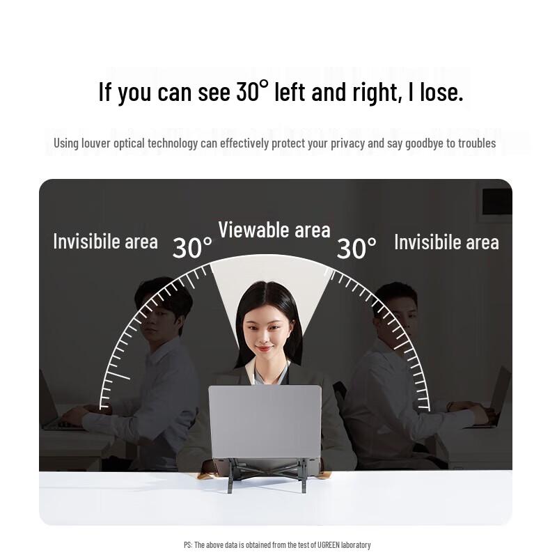 UGREEN 15.6-inch 16:9 Removable Laptop Anti-Peep Privacy Screen Filter