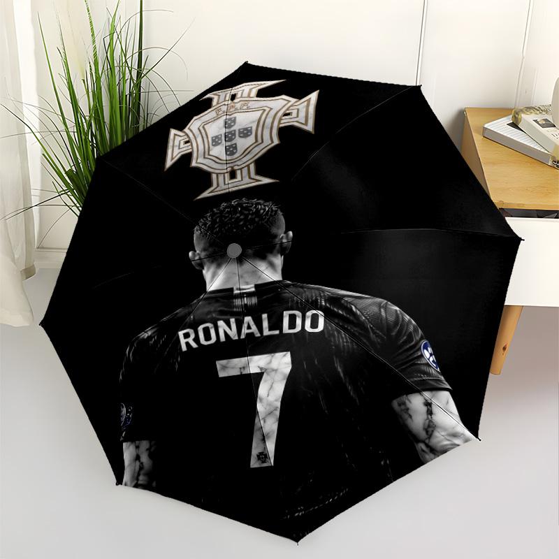 Cr7 Legacy Celebration Compact Travel Automatic Umbrella Retractable Design with 8-Rib Durability Compact Design All-Season Use Elegant Umbrella