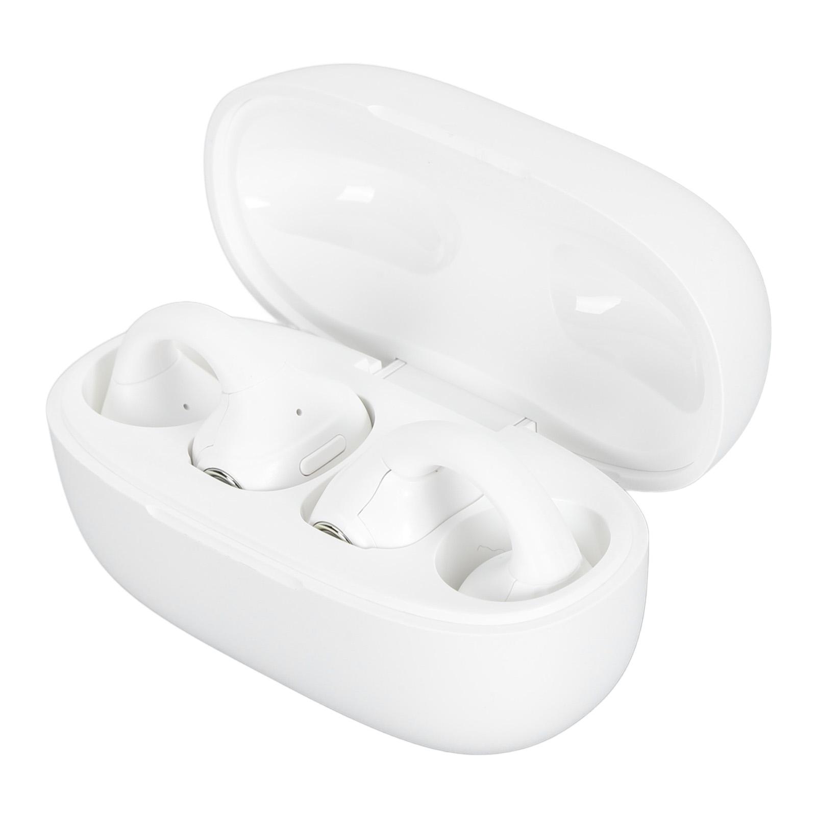 

Наушники-клипсы с открытым ухом Bluetooth 5.3 Шумоподавление IPX5 Водонепроницаемые Беспроводные наушники для спорта белый