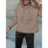 Women's Fashion Sequin Long Sleeved T-Shirt Round Neck Striped Pullover Top