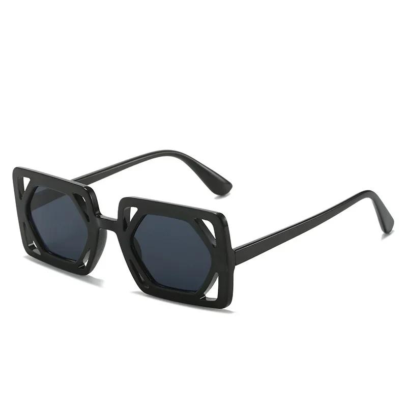 Retro Oversized Square Sunglasses Woman Man UV400 Unique Designer Gradient Sun Glasses Y2K Eyewear for Women & Men