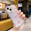 Sweet Cool Pink Black Bowknot Frosted Case for iPhone 17 Air 16 E 15 14 Plus 13 12 Mini 11 Pro Max Acrylic Hard Silicone Cover