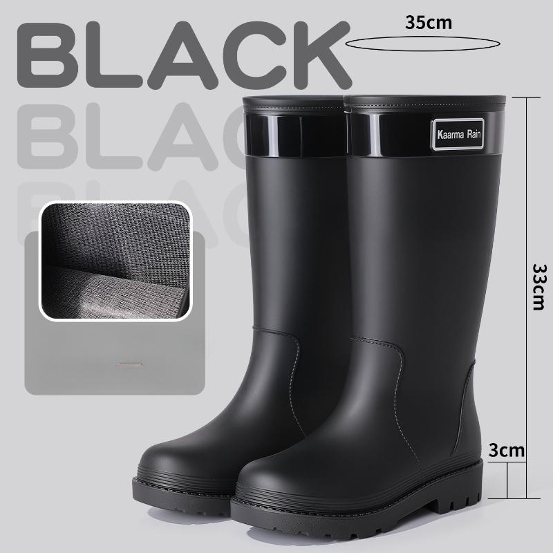 Fashion Fashion Rain Shoes Women Adult Short Water Shoes Anti-slip Rain Boots Outside Water Thickened Kitchen Work Waterproof Simple