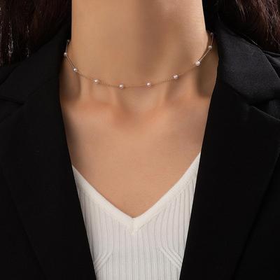 Stil coreean personalizat temperament perla scurt colier pentru femei bijuterii ușoare de lux naveta accesorii choker