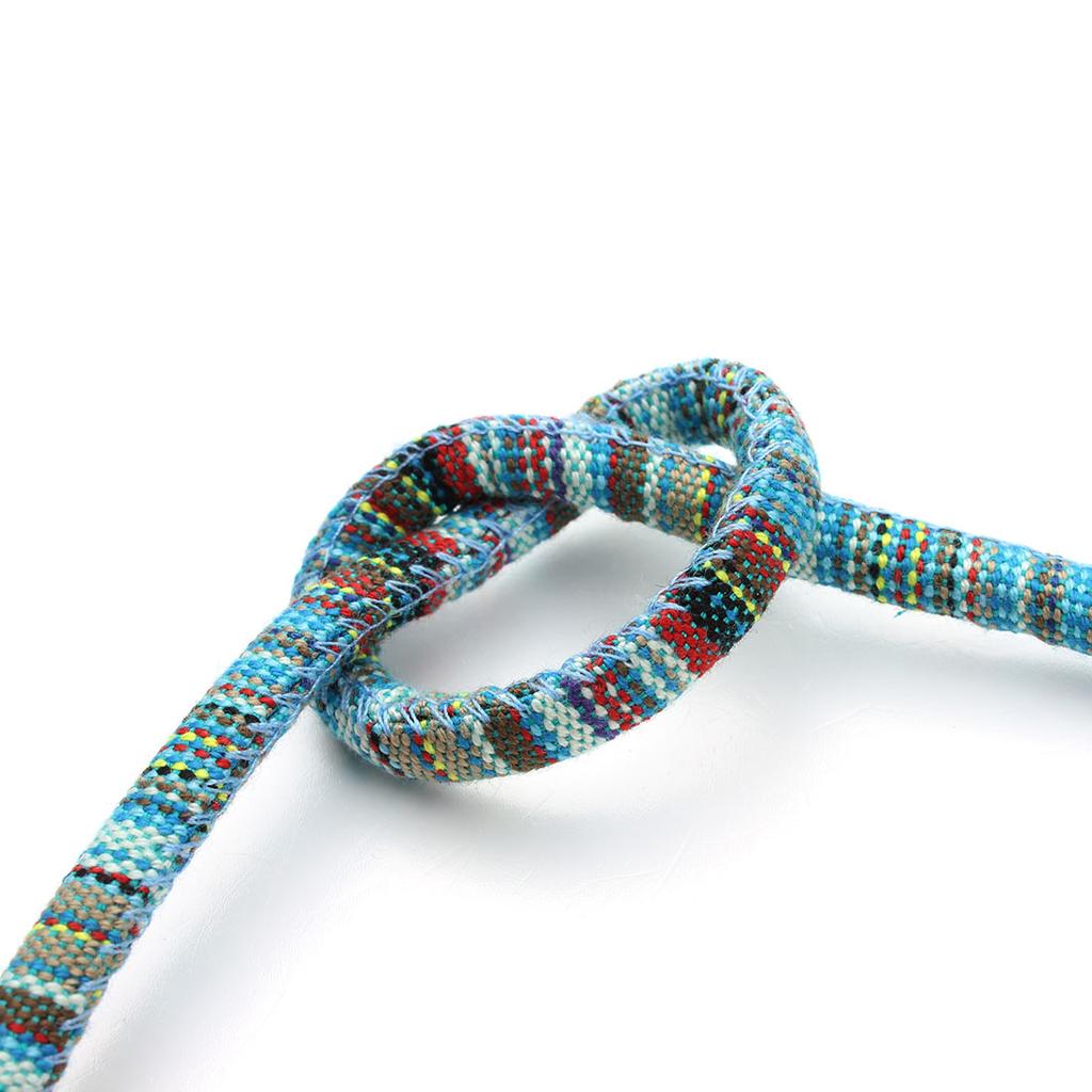 6mm Round Cotton Cords Handmade Colorful Ethnic Style Jewelry Rope For Ornament Making DIY Crafts Bracelet Necklace Accessories
