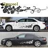 2pcs/lot 2Sides Door Vinyl Car Sticker Art Design Floral Pattern Stylish Decoration Modified Rose Flower Vine Car Decal Stickers