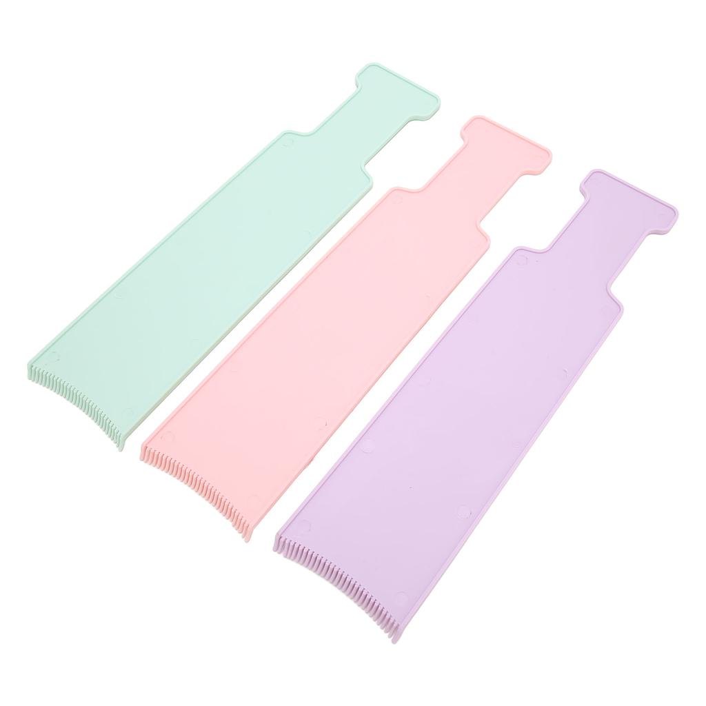 3pcs Balayage Board Curved Comb Teeth Smoothing Surfaces Widen Foiling Board for Hair Dye