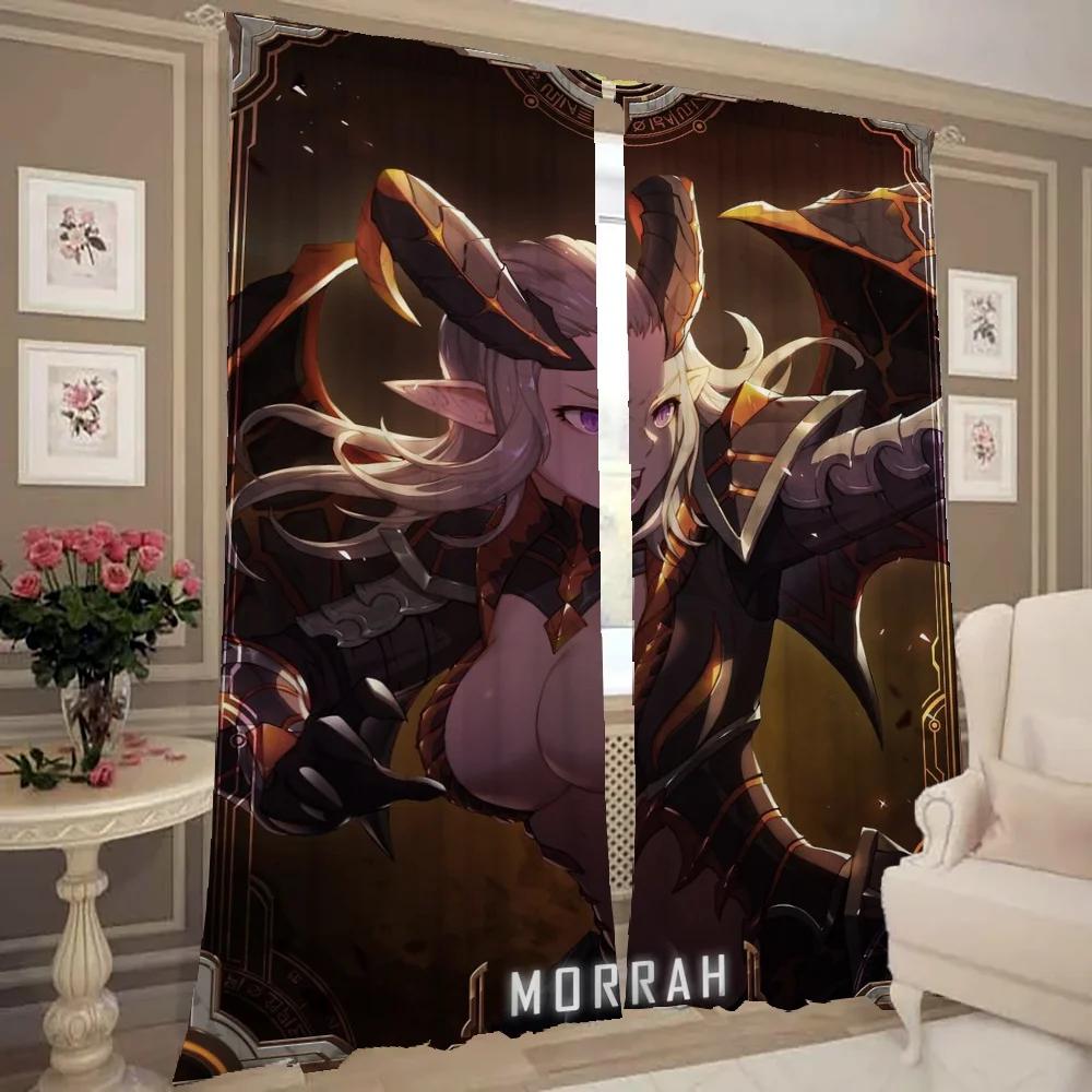 Home Interior Kitchen Curtains for Living Room 2 Pieces Blackout Curtains Door Curtain Kings Raid Bedroom Decoration Partition