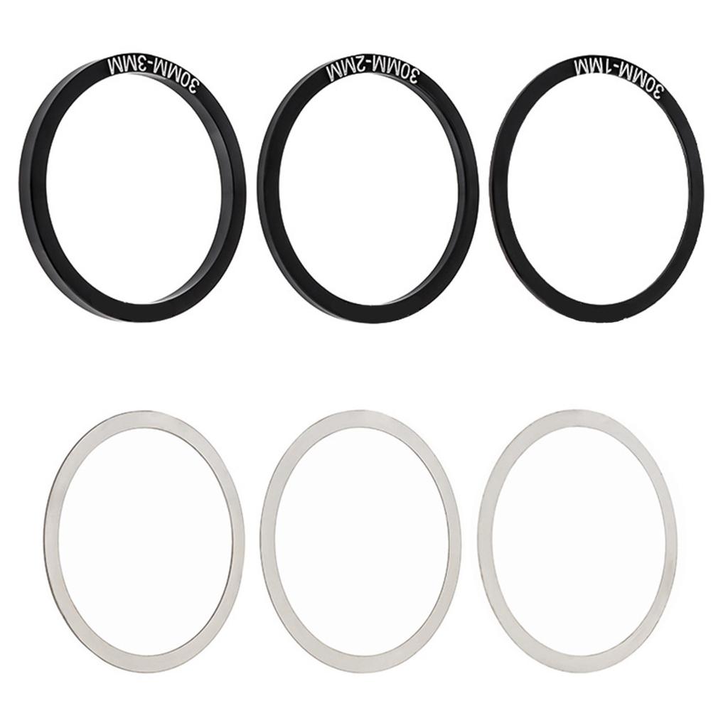 6lots Good Quality Aluminum Bottom Brackets Spacers Bicycles Cranks Washers for Enhancing Cycling Performances