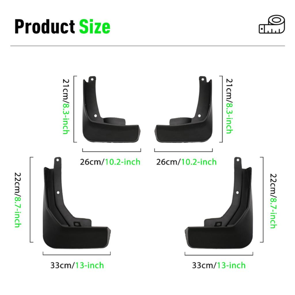 4PCS Car Mud Flaps Splash Guards Mudguards Car Mud Flaps Compatible with Skoda Octavia NX A8 RS Sedan 2020 2021 2022