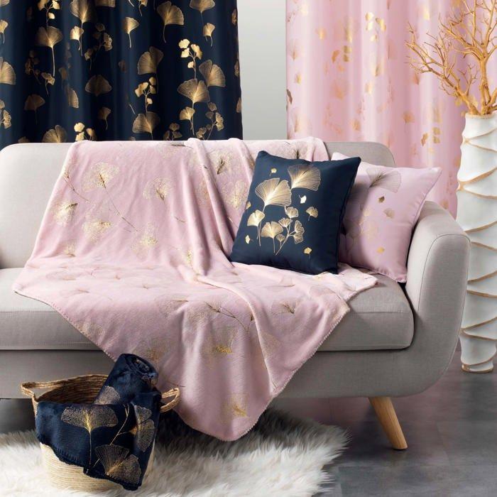 Plaid flanelle 125 x 150 cm bloomys rose