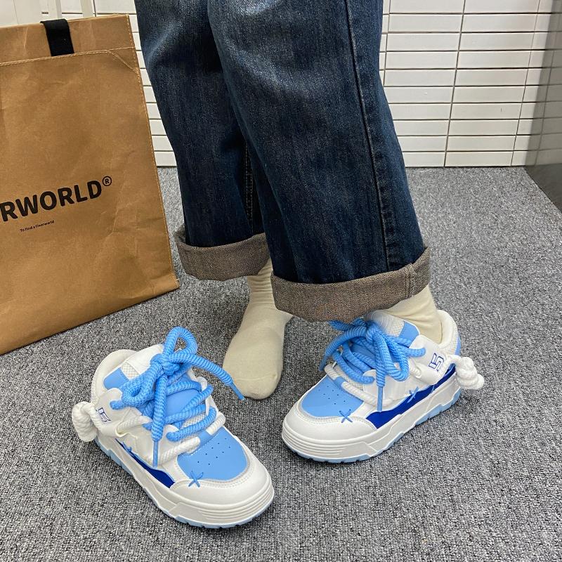 Nowe Damskie Buty Moda Sneakersy na Platformie Panie Wiosenne Płaskie Buty na Grubej Podeszwie Codzienne Buty do Biegania dla Kobiety