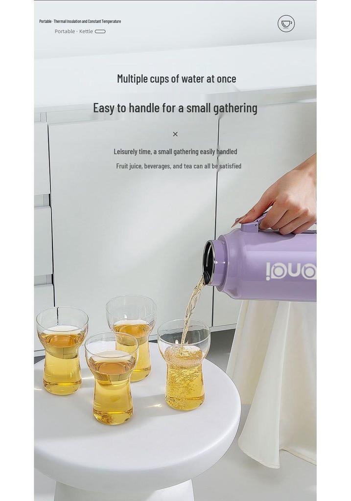 Compact Travel Electric Kettle: Portable Insulated Heating Cup for Boiling Water.