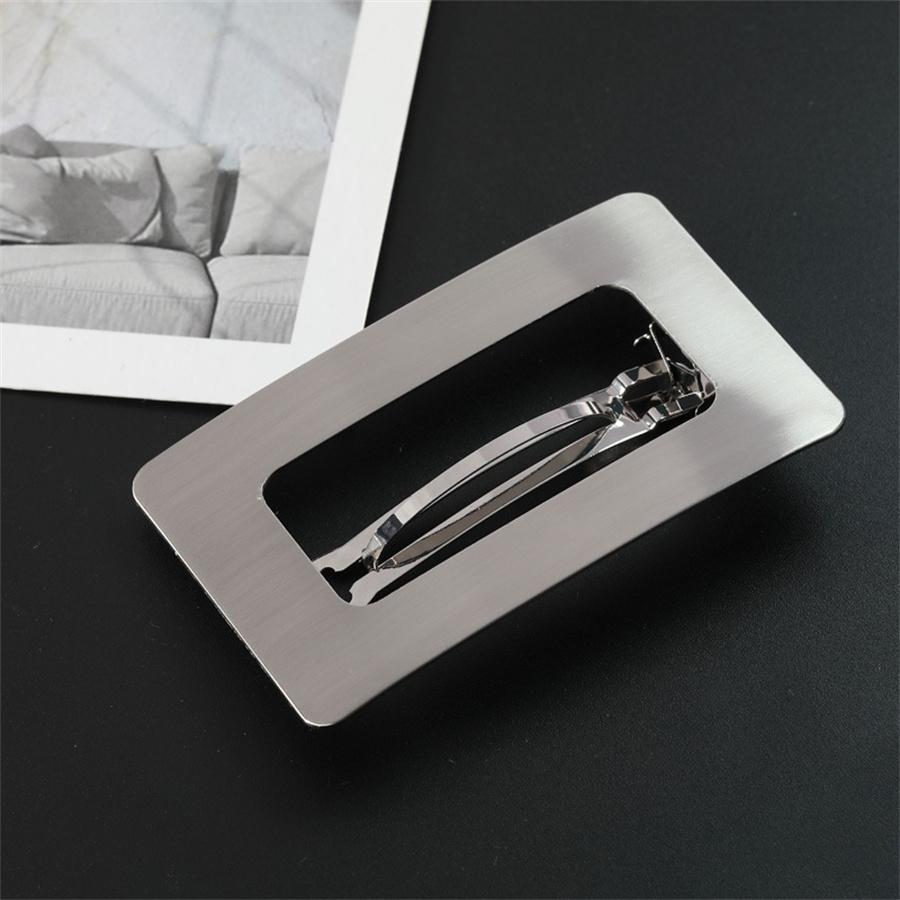 New Simple Fashion Metal Alloy Hair Clips Geometric Ponytail Holder Girls Hairpins Hair Barrette Horsetail Headwear Styling Tool