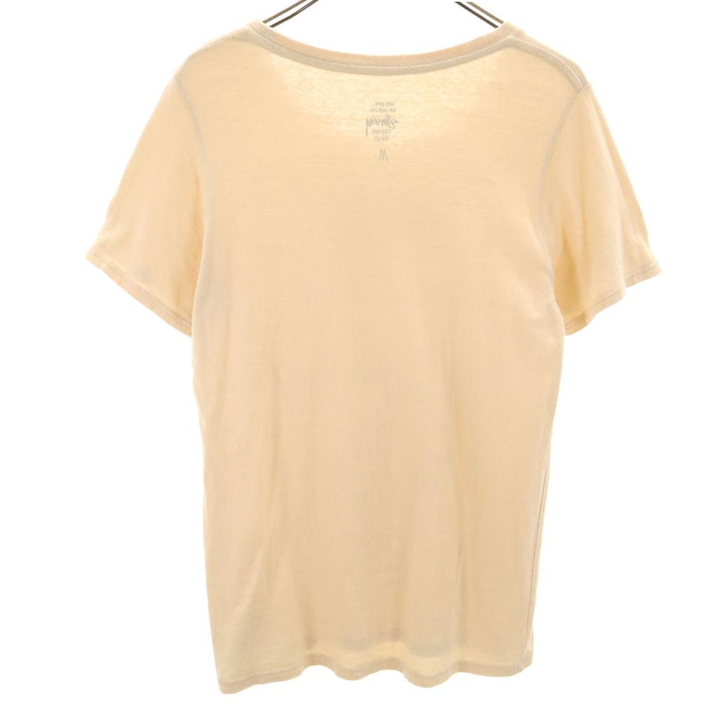 Stussy Made In Japan Short Sleeve T-shirt M Pale Orange Women Used