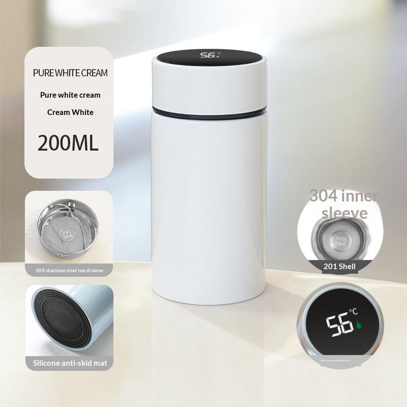 200ml Chytrá termoska na vodu Inteligentní displej teploty Nerezové vakuové lahve Termosky s filtrem
