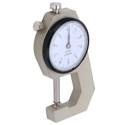 Clear Scale Dial Thickness Gauge 0-20mm Range Thickness Tester Tool Pointed Head Gauge  For Fabrics