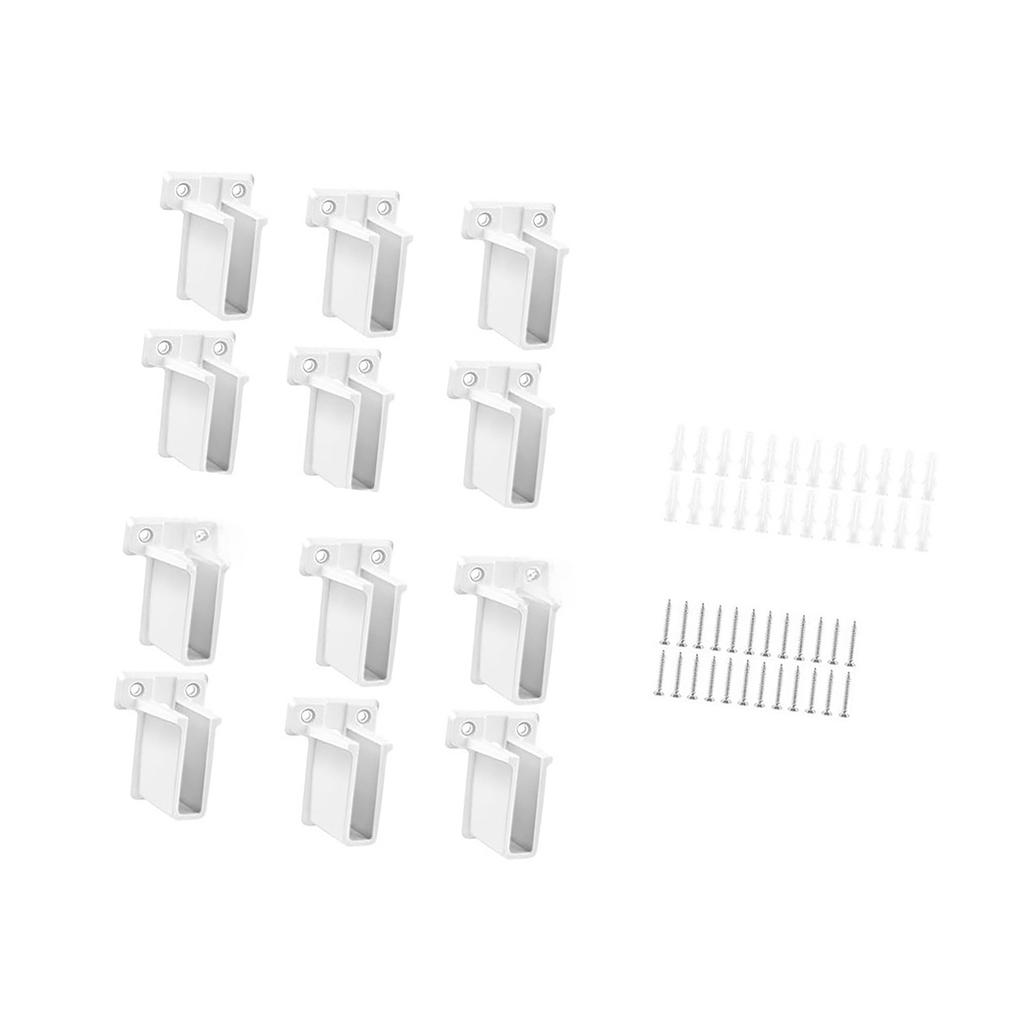 8/12Pcs Wardrobe Closet Rod Bracket Wire Rack End Bracket Wire Shelf Corner Support Bracket Easy to Installation