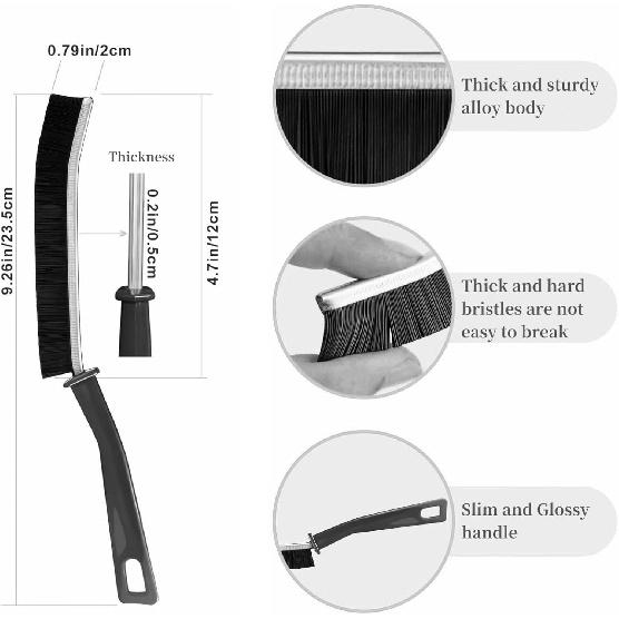 4 PCS Crevice Cleaning Brush,Hard Bristle Crevice Cleaning Brush,Crevice Cleaning Tool Is Effective To Clean The Small Gap Of Kitchen, Tolilet And