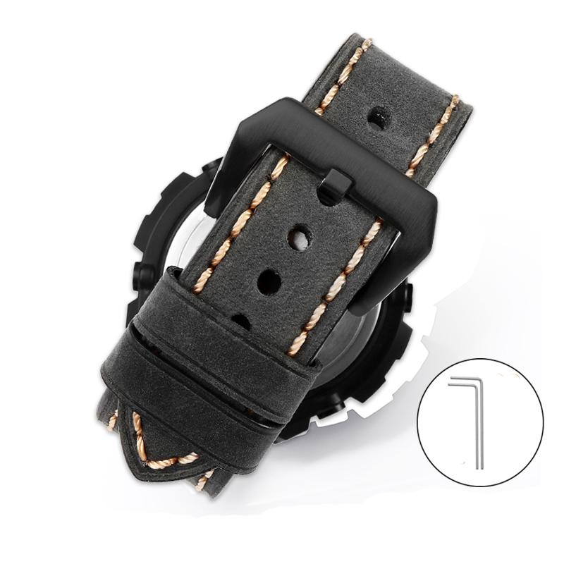 Retro Leather Watchband Adapt to G-SHOCK C-asio MTG-B1000 MTG-G1000 Watch Band Strap 26mm Modified MTGB1000 Classical Bracelet