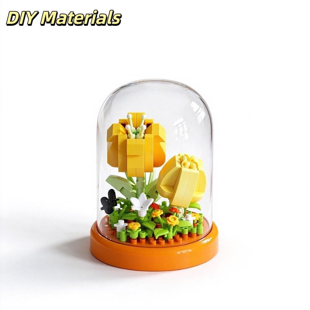Potted Plant Building Blocks Model DIY Eternal Flower Bouquet Flower Bouquet Building Set Birthday