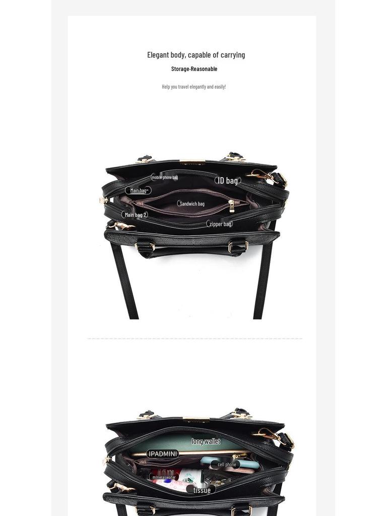 Nouveau Sac à Main Mode Style Coréen 2025: Sac bandoulière simple pour femmes d'âge mûr