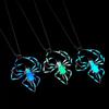 Halloween Fashion Geometric 3D Luminous Spider Pendant Necklace Unique Hip-Hop Glow-in-the-Dark Insect Jewelry for Wholesale