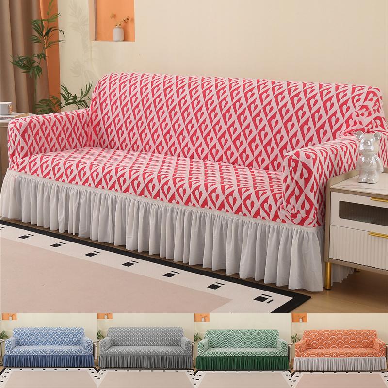 Thick Sofa Cover With Skirtastic Couch Cover1/2/3/4 Seater Sofa Protective Cover For Living Room