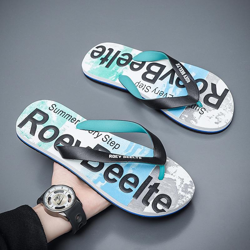 

Шлепанцы для мужчин, летняя повседневная модная обувь, модные повседневные нескользящие удобные мужские пляжные тапочки на плоской подошве 39