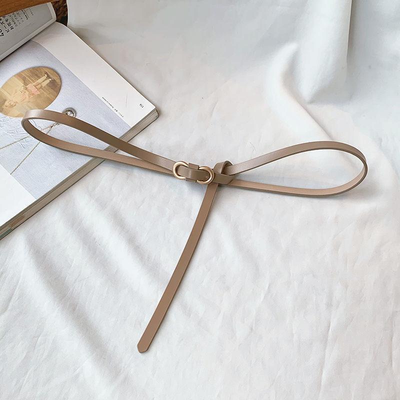 Fashionable Women's Decorative Waist Belt With Round Gold Buckle For Dresses And Casual Wear