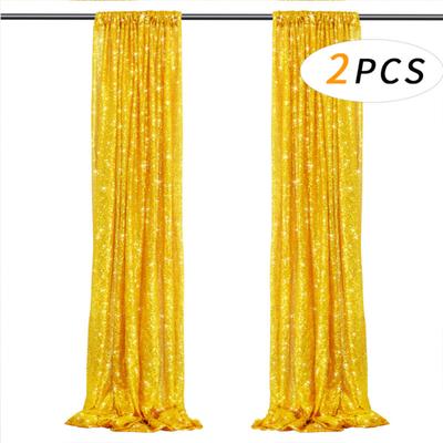 2шт 61см * 243см Пайетки Занавес для свадьбы День рождения Хэллоуин Вечеринка Украшение Фотография в прямом эфире