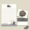 1 Set Stationery Paper and Envelopes Set Little Black Cats Letter Writing Paper Stationary Paper for Letter Writing