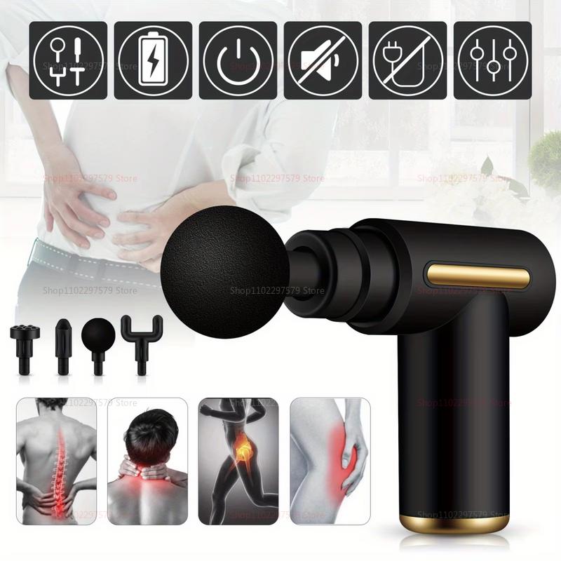 Pistol de masaj mini USB, aparat de fascia, relaxare musculară, pistol vibrator, tijă de masaj, echipament de fitness, pistol de prindere a fasciei gâtului