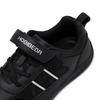 HOBIBEAR Big Kid Wide Width Shoes Barefoot Hook-Loop Artificial Leather Sneakers Lightweight Zero Drop Walking Shoes