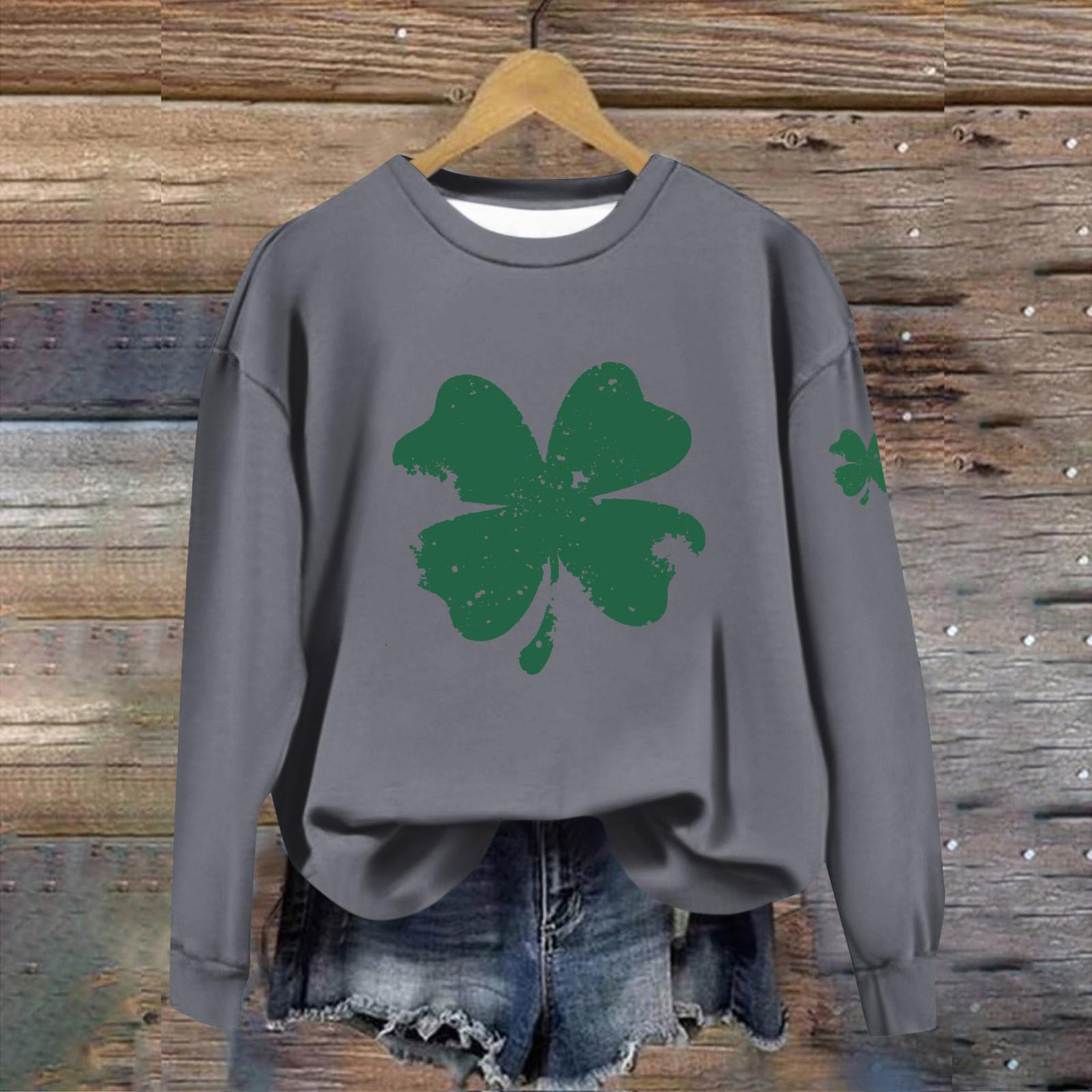 

Жіноча повсякденна модна блузка з довгим рукавом і круглим вирізом з принтом L