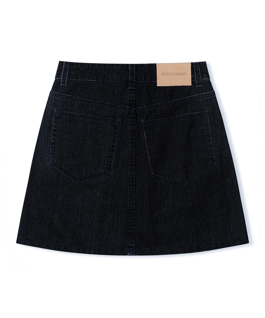Deketeuumeon [Velvet Denim]Velvet Mini Skirt Dcsk007Black