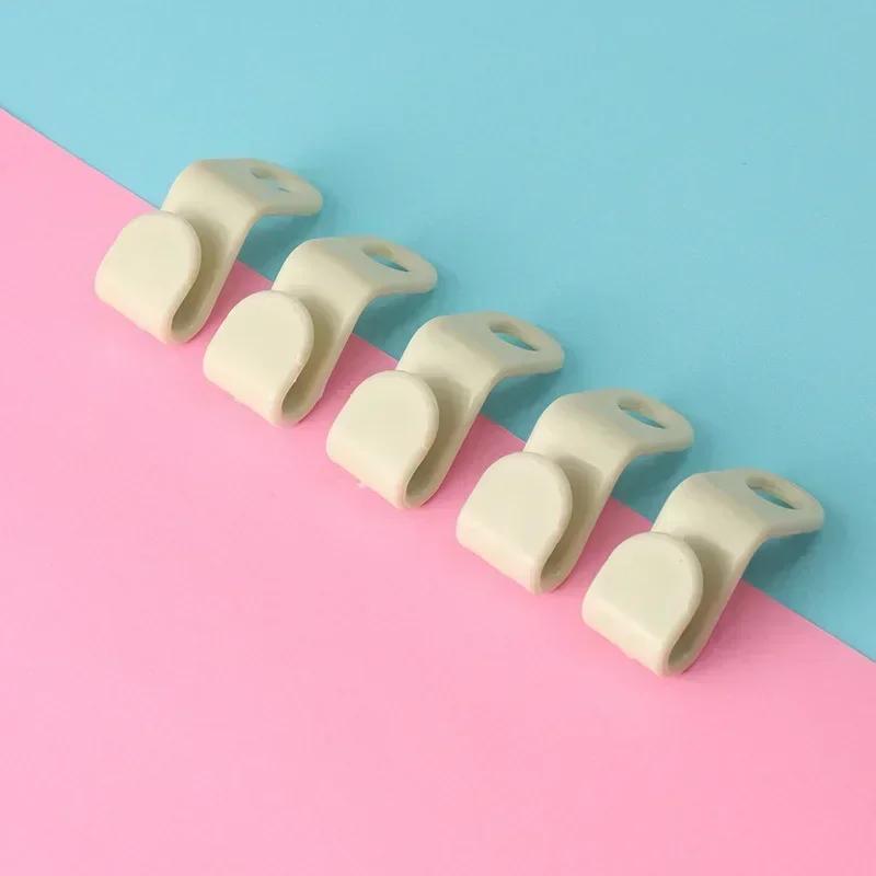 5PCS Clothes Hanger Connection Hook Home Clothes Hanger Link Buckle Thickened Plastic Stackable Clothes Hanger Link Hook
